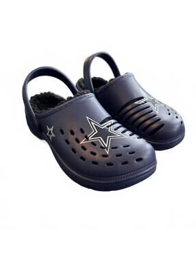 FOCO Dallas Cowboys Unisex Youth S (1–3) Sherpa Lined Clogs Slippers